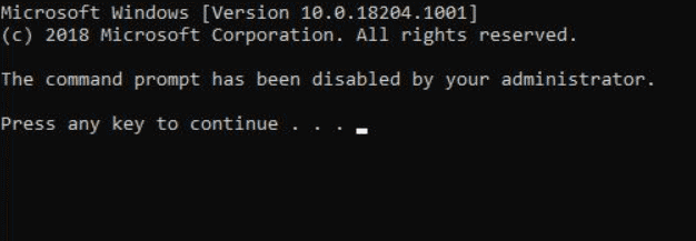 command prompt disabled by administrator 1