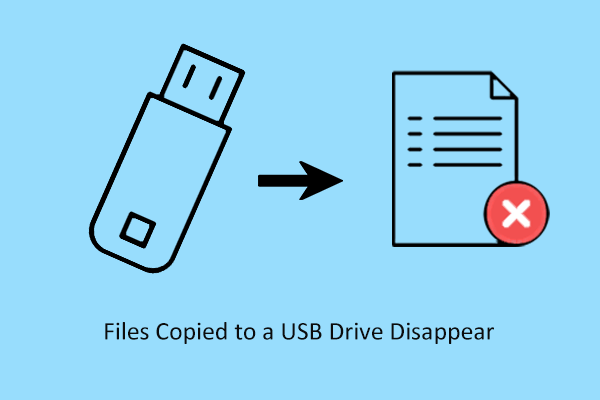files copied to a usb drive disappear thumbnail