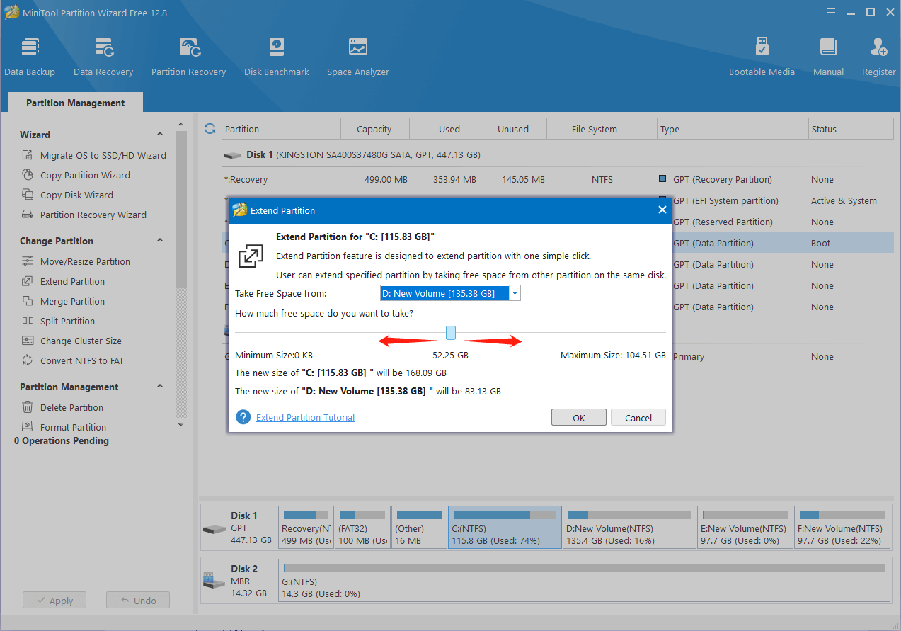how to move unallocated space to c drive 1