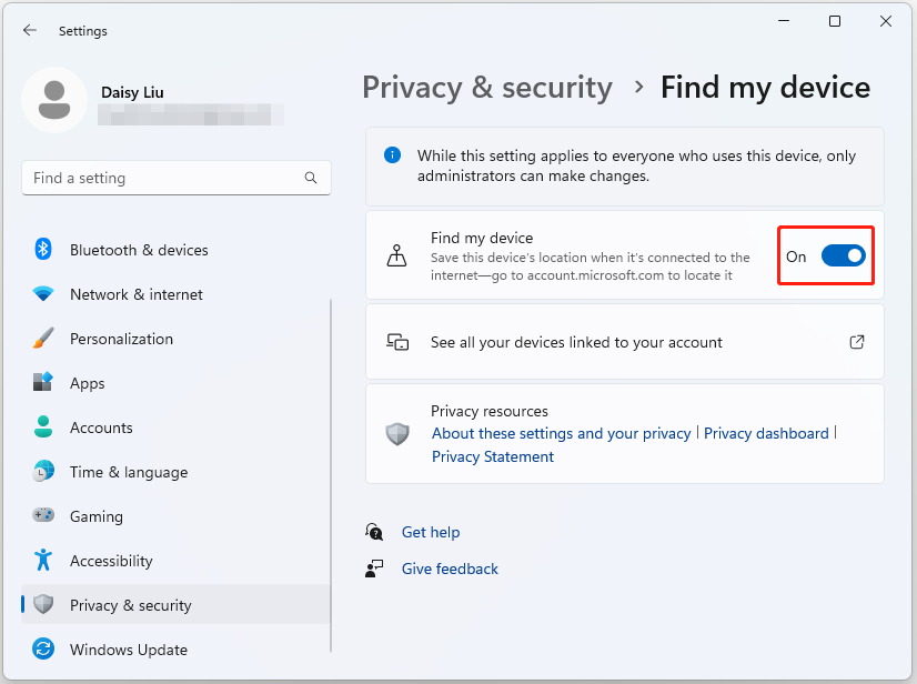 find my device not working on windows 11 1