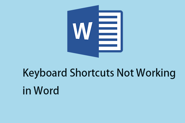 keyboard shortcuts not working in word thumbnail