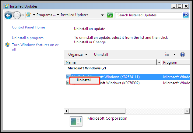 a patch is preventing the system from starting 1