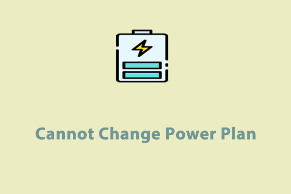 cannot change power plan thumbnail