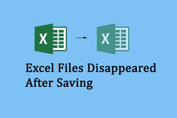 excel file disappeared after saving thumbnail
