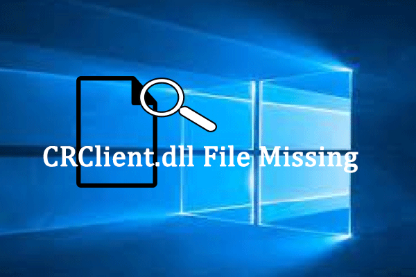 fix crclient dll not found thumbnail