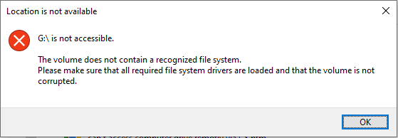 fix raw usb drive using cmd 1