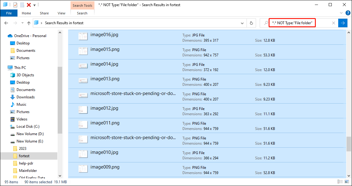 move files from subfolders to main folder 1