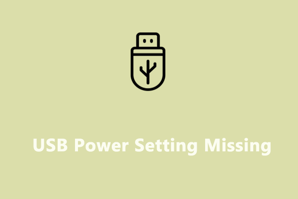 usb power setting missing thumbnail