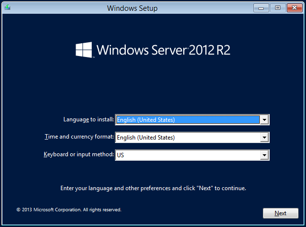 windows server 2012 r2 keeps booting to choose an option 1