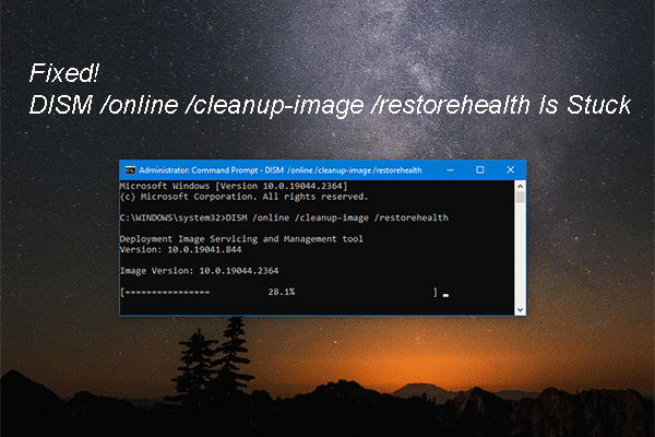 fix dism online cleanup image restorehealth stuck thumbnail
