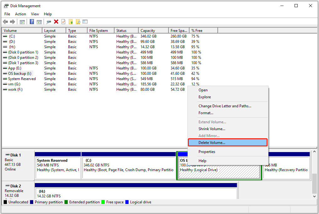 remove partitions on ssd 1