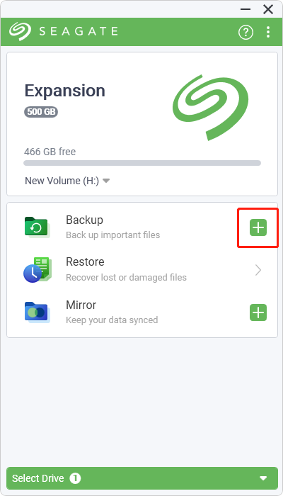 back up files to seagate storage 1