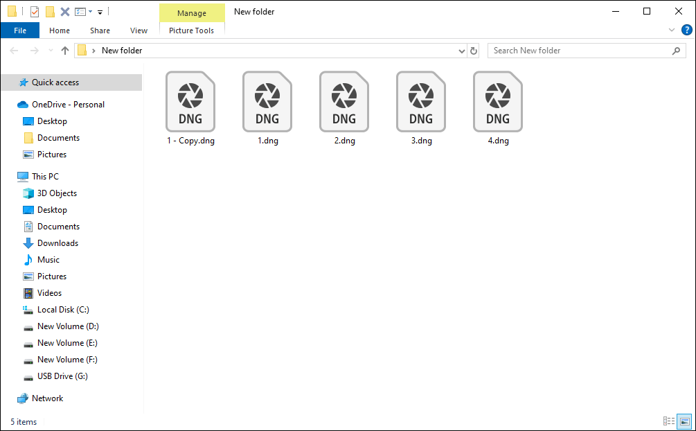 dng files not displaying as thumbnails 1