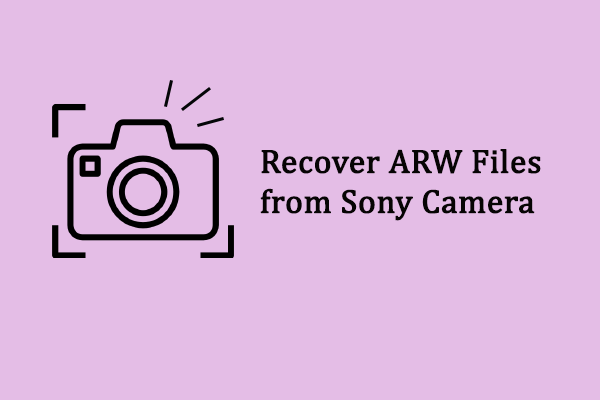 recover arw files from sony camera thumbnail