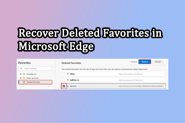 recover deleted lost favorites in microsoft edge thumbnail