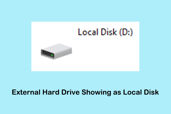 external hard drive showing as local disk thumbnail