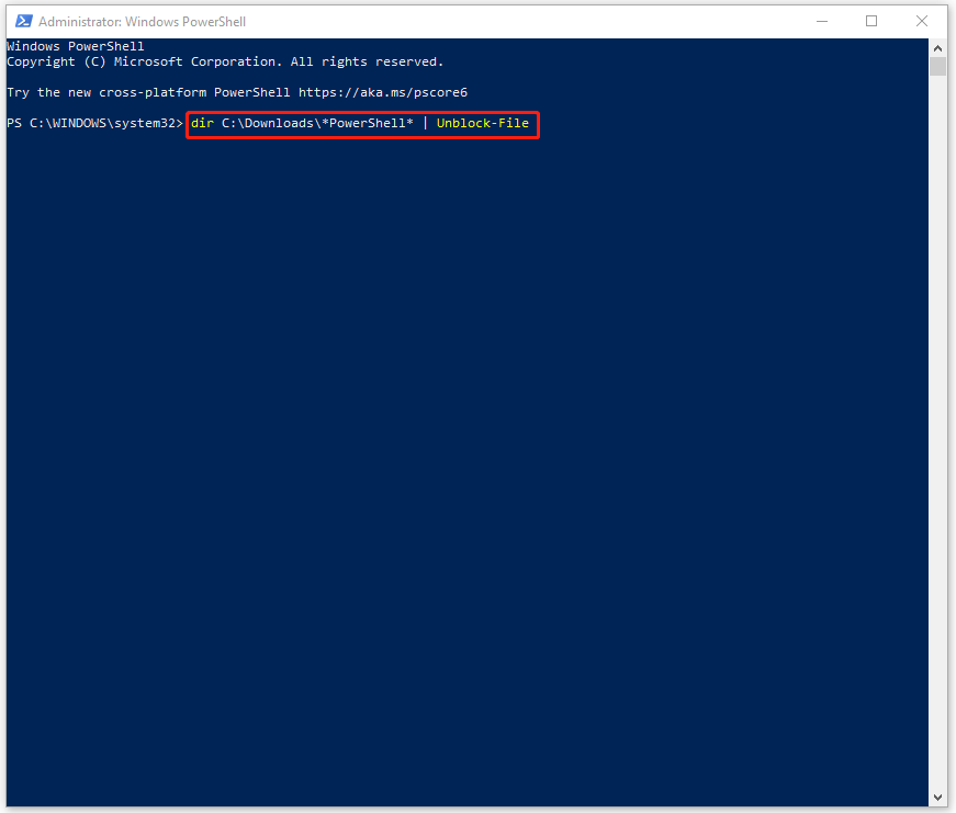bulk unblock multiple files via powershell 1
