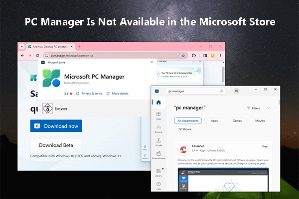 pc manager is not available in microsoft store thumbnail