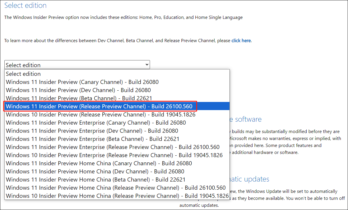 cant see windows 11 24h2 in release preview channel 1
