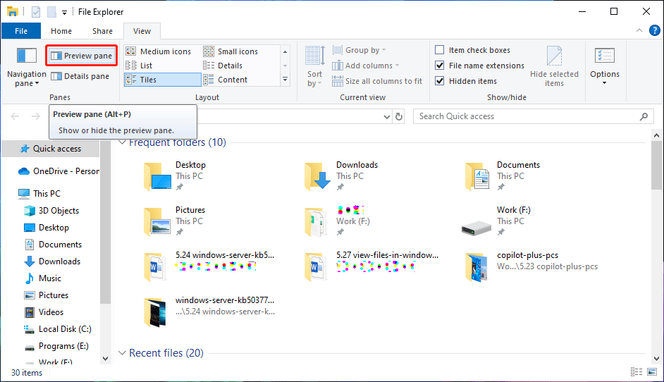 view files in windows without opening 1