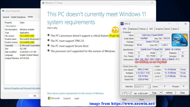 windows 11 24h2 will not run on some old cpus 1