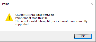 fix this is not a valid bitmap file 1