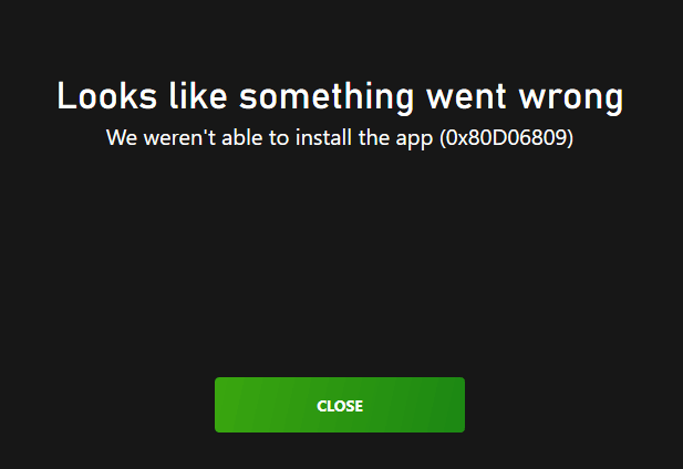 microsoft store error code 0x80d06809 1