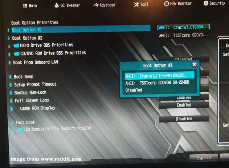 pc stuck on asrock screen 1