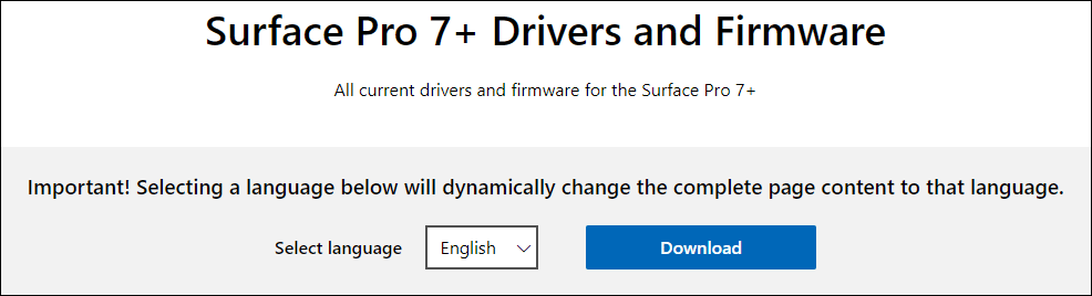 surface pro 7 plus drivers and firmware updates 1