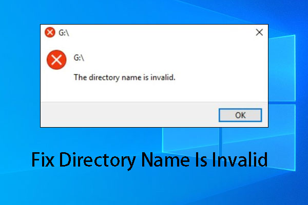 the directory name is invalid thumbnail