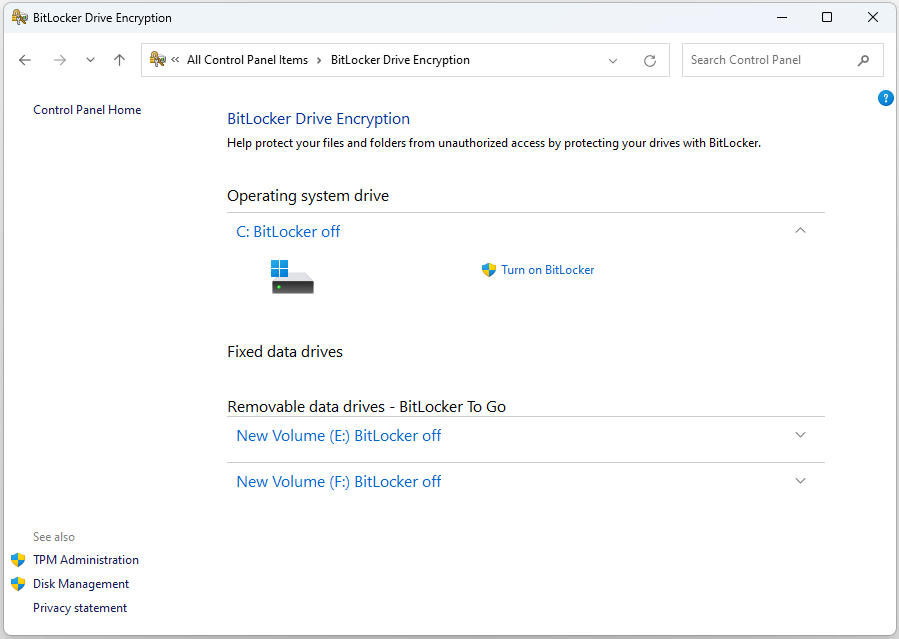 windows device encryption vs bitLocker encryption 1