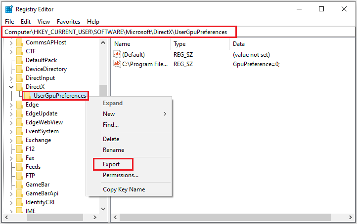 backup and restore gpu preferences for apps 1