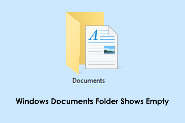 documents folder shows empty thumbnail