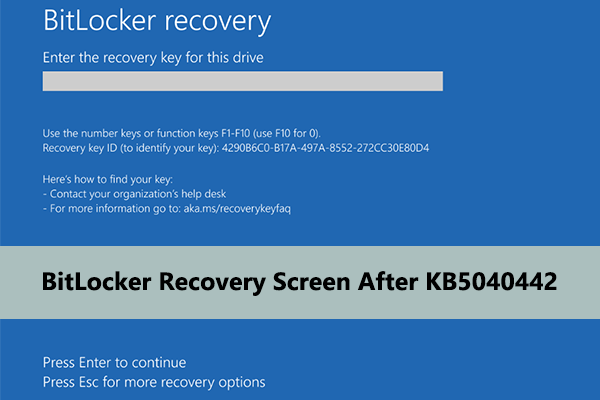 bitlocker recovery screen after kb5040442 thumbnail