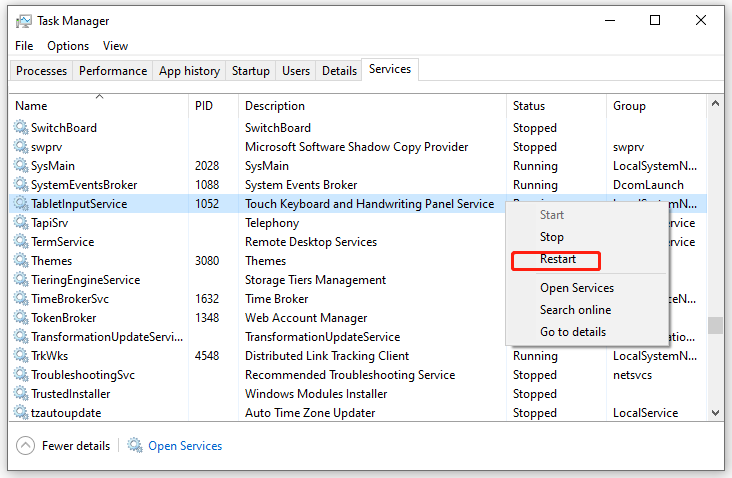windows input experience high memory 1