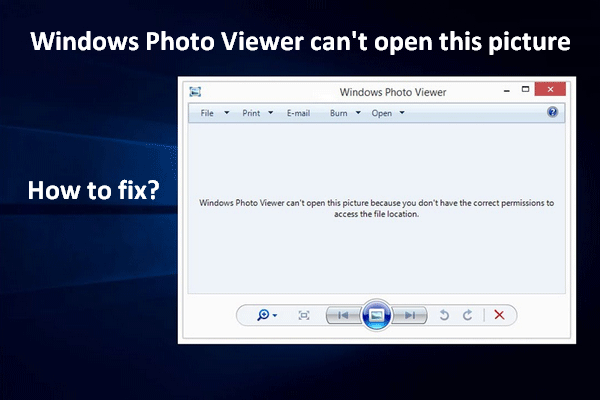 windows photo viewer cant open this picture thumbnail
