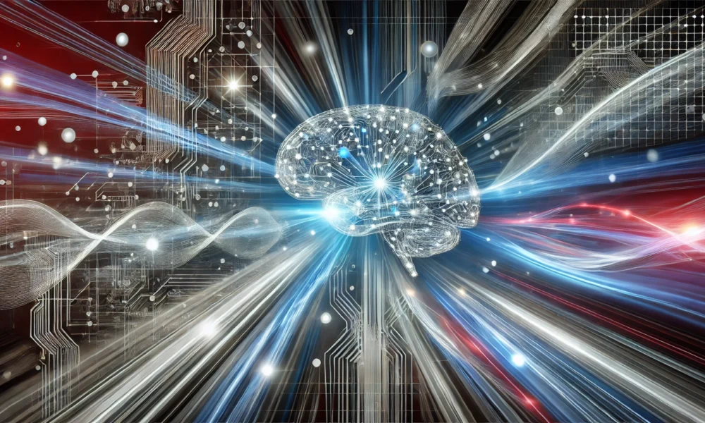 DALL·E 2025 01 22 20.15.55 A conceptual image of futuristic AI technology showcasing glowing neural