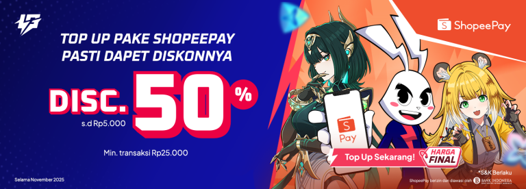 Diskon ShopeePay Lapakgaming 2025 - Auto Hemat 50% Tiap Top Up! 2 Diskon ShopeePay Lapakgaming 2025 untuk Top Up Game Lebih Hemat