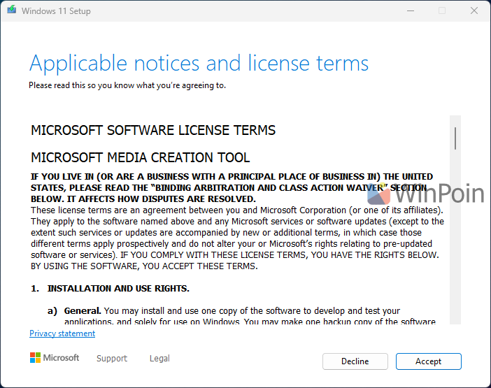 Media Creation Tool Windows 11 25H2 - Solusi Error & Cara Pakai 2 Tampilan Media Creation Tool Windows 11 25H2 untuk download ISO