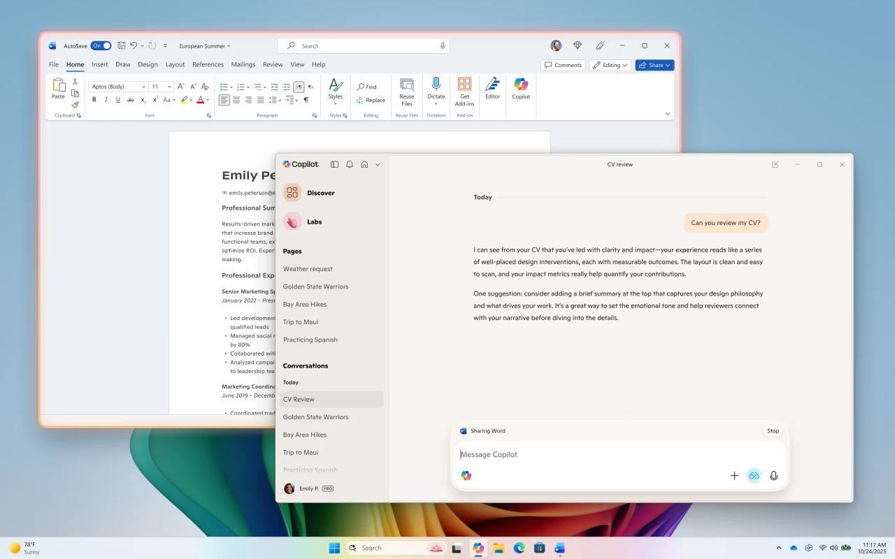 Copilot Vision Windows 11 - Kini Dukung Input Teks, Lebih Efisien! 2 Ilustrasi fitur input teks Copilot Vision yang sedang digunakan pada Windows 11