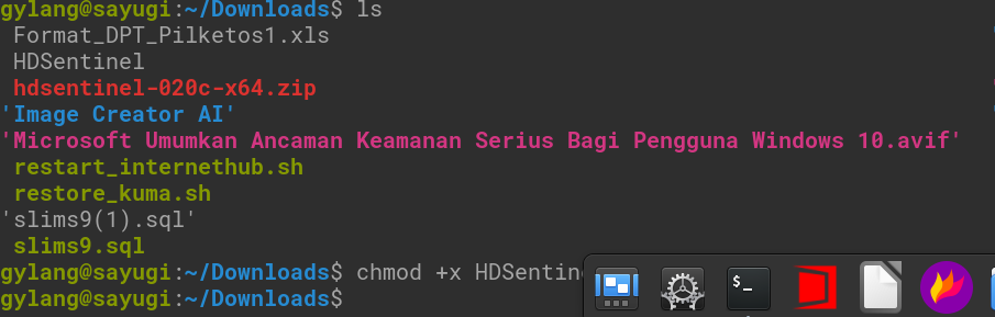 Cek Kesehatan SSD di Linux - Panduan Lengkap & Terpercaya, Dijamin Aman! 4 Perintah chmod +x HDSentinel di Terminal Linux