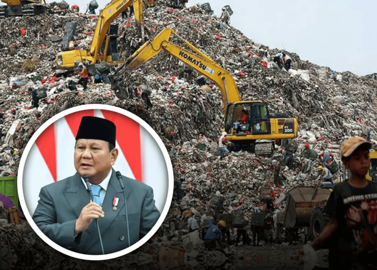 Prabowo Subianto membahas program sampah jadi listrik di Bantar Gebang