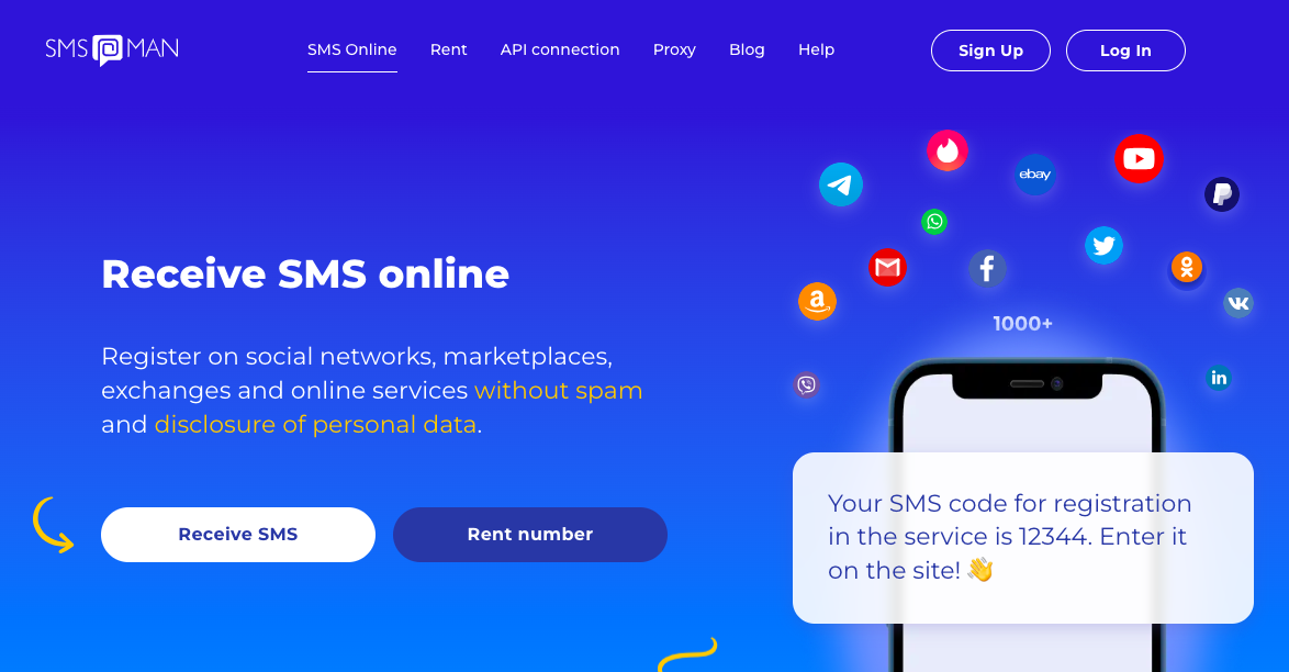 Menyewa Nomor AS - Tingkatkan Privasi & Akses Global Anda Sekarang! 2 Pria menggunakan smartphone dengan notifikasi OTP, ilustrasi menyewa nomor AS