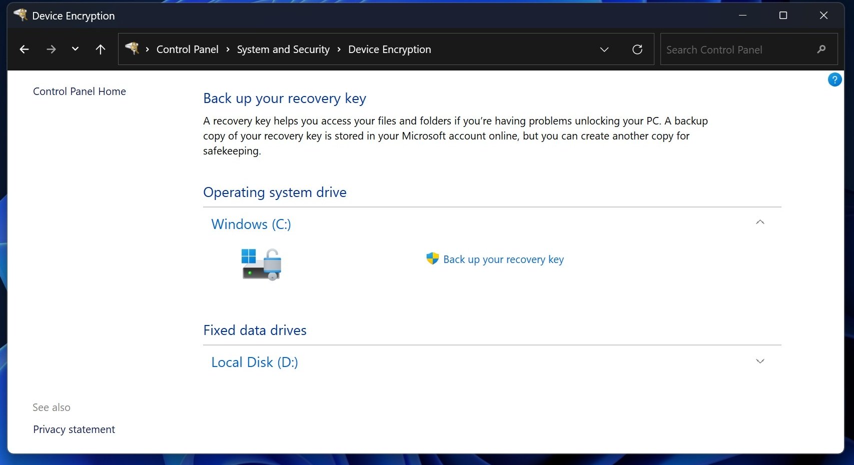Cara Mencadangkan Kunci Pemulihan BitLocker