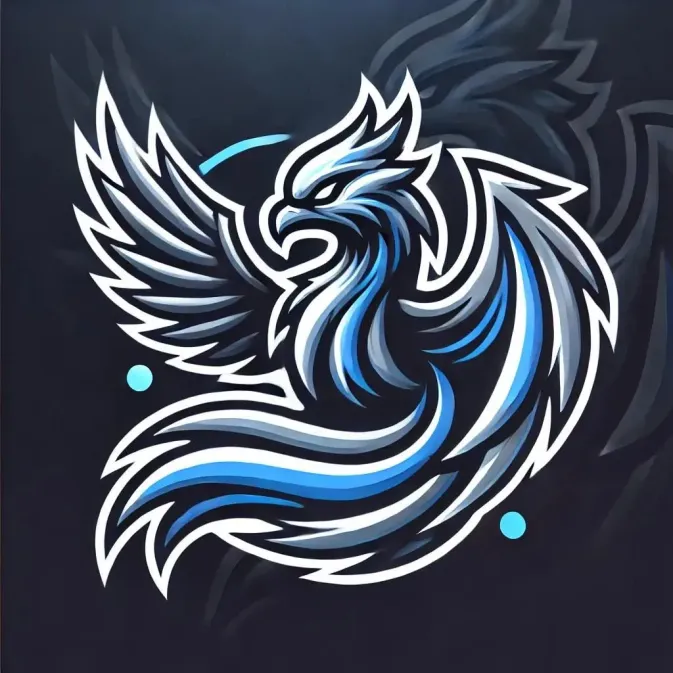 Logo FF polosan dengan desain abstrak