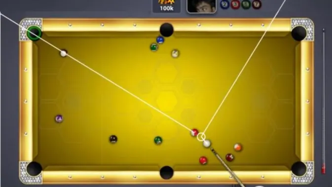 Ilustrasi penggunaan GameGuardian untuk modifikasi 8 Ball Pool