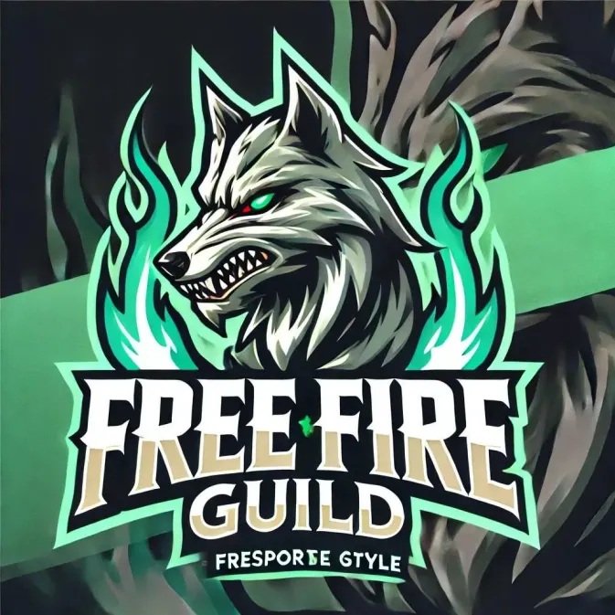 Logo FF Guild dengan karakter Free Fire